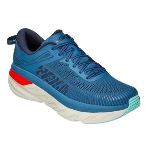 Hoka One One Bondi 7 Blue/Red Size 8 Wide 2E, Roadrunner insole